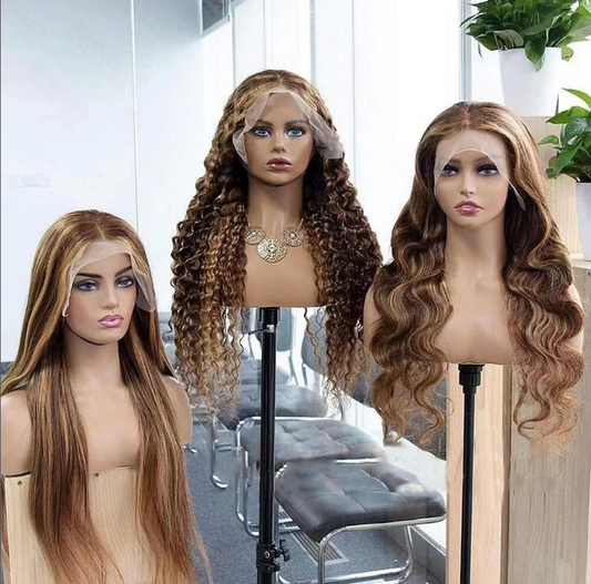 Colorful curly wigs