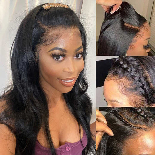 Long, one-piece, scalp-smoothing wig